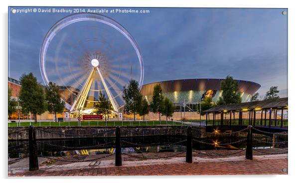  Liverpool Wheel by Night Acrylic by David Bradbury