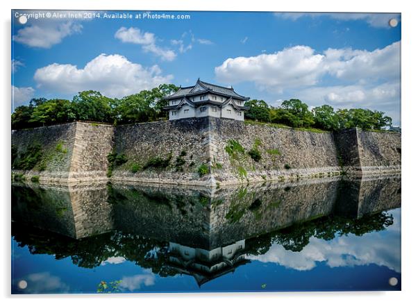  Osaka Castle Moat Acrylic by Alex Inch