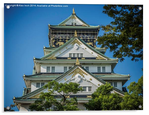  Osaka Castle  Acrylic by Alex Inch