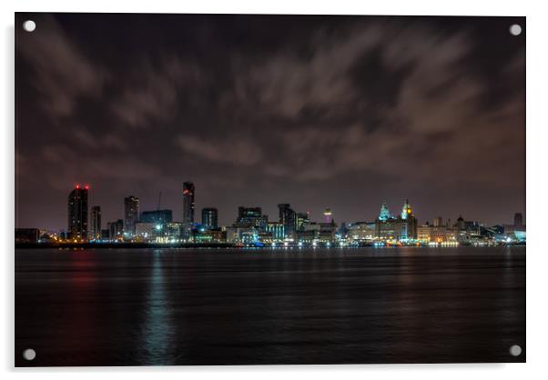 Liverpool Skyline Acrylic by Tim Smith