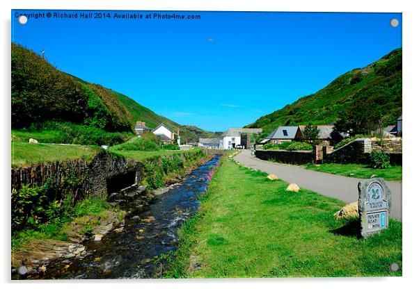  Boscastle Ten Years After The Flood  Acrylic by Richard Hall