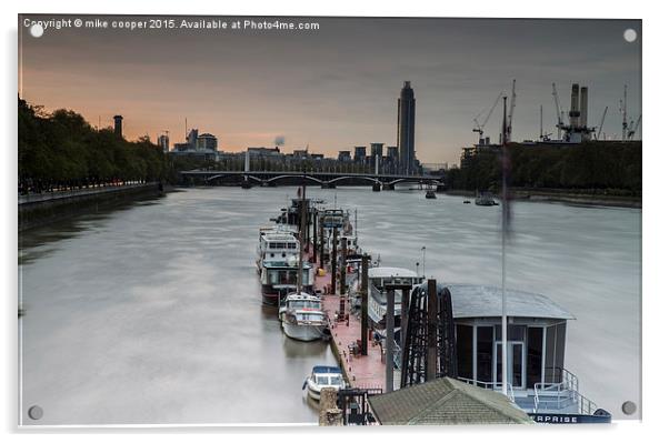  The Thames at dawn Acrylic by mike cooper