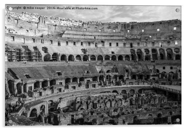 inside the Coliseum Acrylic by mike cooper