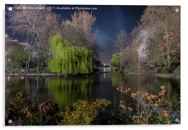 St,James's  park London Acrylic by mike cooper