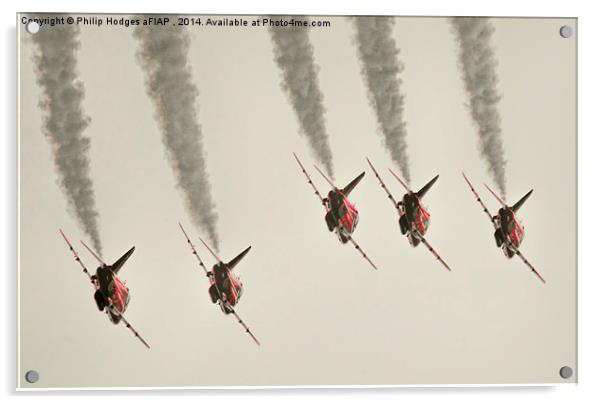  Red Arrows x 5 Acrylic by Philip Hodges aFIAP ,
