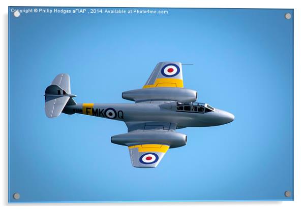  Gloster Meteor T7 WA591 Acrylic by Philip Hodges aFIAP ,