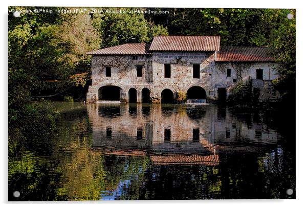  French Water Mill 1 Acrylic by Philip Hodges aFIAP ,