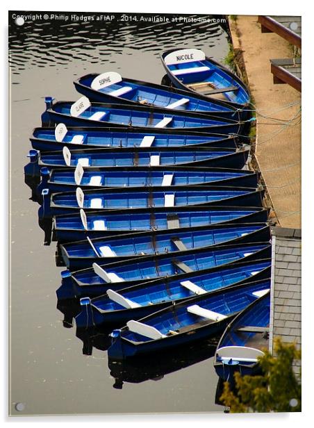 Knaresborough Boats  Acrylic by Philip Hodges aFIAP ,