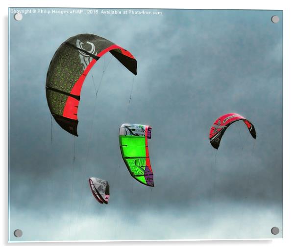  Kites Acrylic by Philip Hodges aFIAP ,