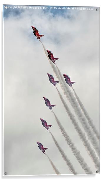  Red Arrows at Yeovilton (6)  Acrylic by Philip Hodges aFIAP ,