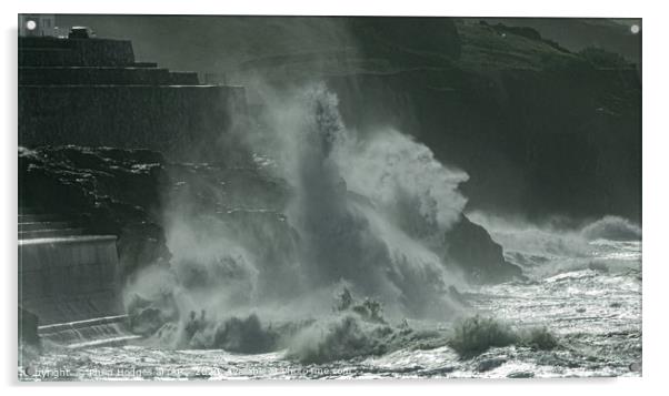 Porthleven Storm Acrylic by Philip Hodges aFIAP ,