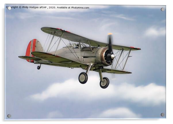 Gloster Gladiator Acrylic by Philip Hodges aFIAP ,