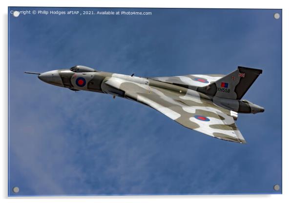Avro Vulcan XH558 Acrylic by Philip Hodges aFIAP ,