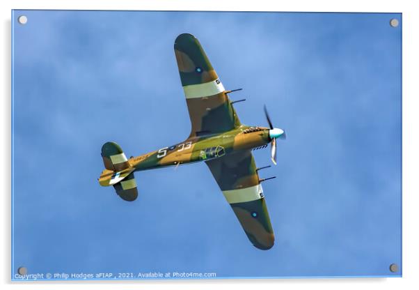 Hawker hurricane PZ865 (2) Acrylic by Philip Hodges aFIAP ,