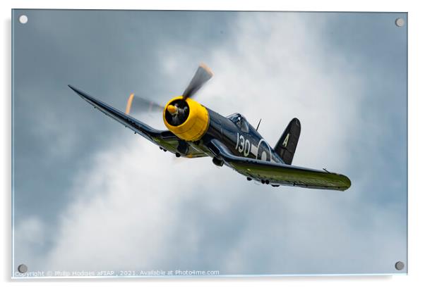 Goodyear Chance Vought Corsair FG-1D Acrylic by Philip Hodges aFIAP ,