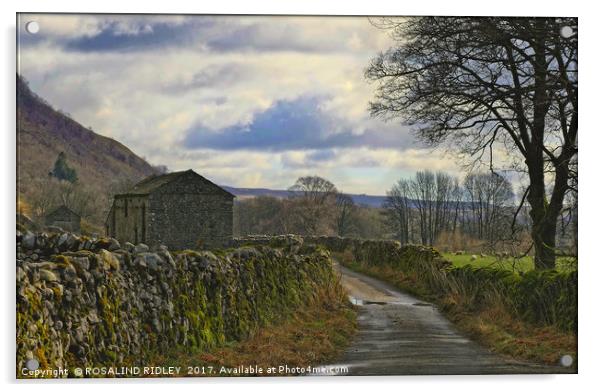 "Stone barns in the Yorkshire Dales"" Acrylic by ROS RIDLEY