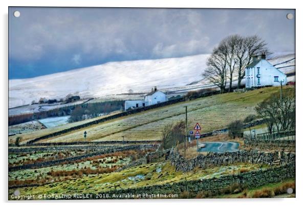 "A drive through Teesdale" Acrylic by ROS RIDLEY
