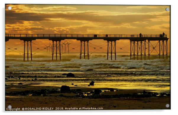 "Saltburn Sunset 2" Acrylic by ROS RIDLEY