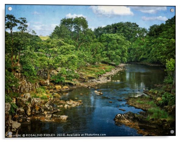 "Along the River Wharfe at Grassington 2" Acrylic by ROS RIDLEY