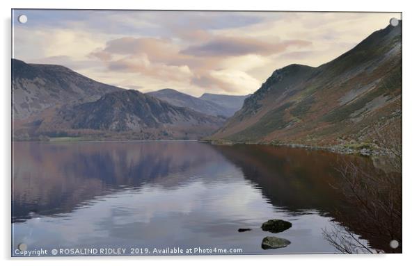 "Misty pastel morning at Ennerdale" Acrylic by ROS RIDLEY