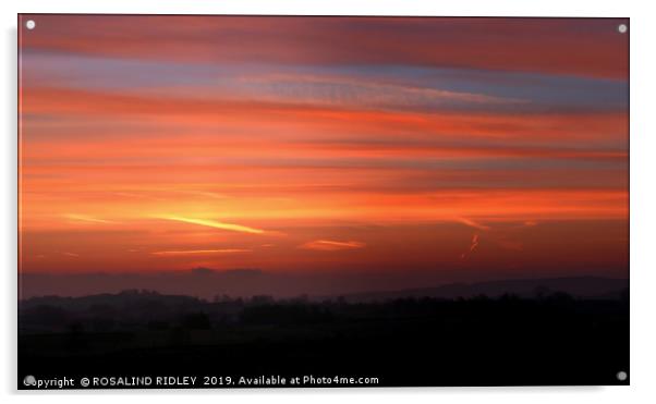 "Misty Cumbrian Sunrise" Acrylic by ROS RIDLEY