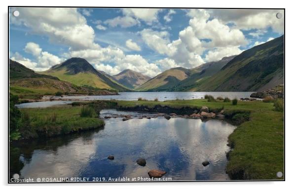 "Cloud reflections Wastwater" Acrylic by ROS RIDLEY