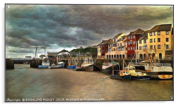 "Dramatic skies over Maryport harbour" Acrylic by ROS RIDLEY