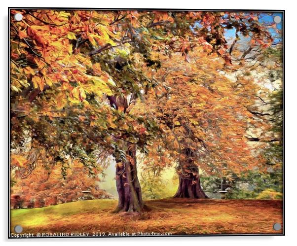 "Autumn trees" Acrylic by ROS RIDLEY