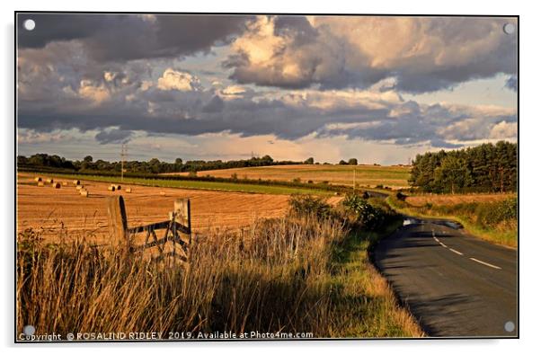 "Evening light Fishburn County Durham" Acrylic by ROS RIDLEY
