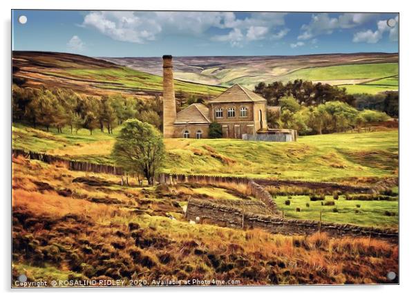 "Lead mine Bale Hill Blanchland" Acrylic by ROS RIDLEY