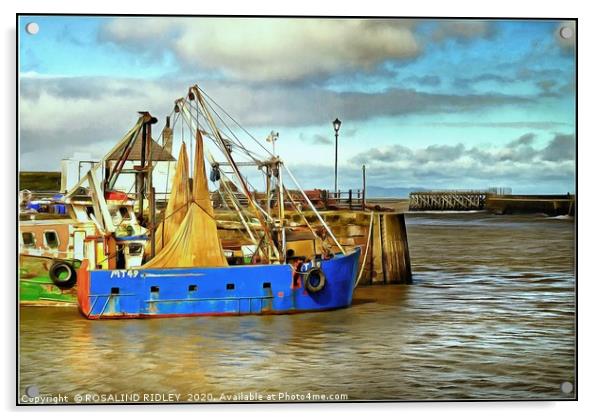 "Fishing boat Maryport" Acrylic by ROS RIDLEY