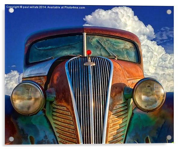  OLD CAR Acrylic by paul willats