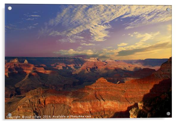 The Grand Canyon Acrylic by paul willats