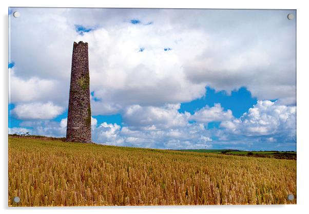 Cornish Tin Mine Acrylic by Pixel Memoirs