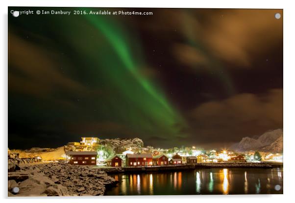 Aurora over Kabelvag Acrylic by Ian Danbury