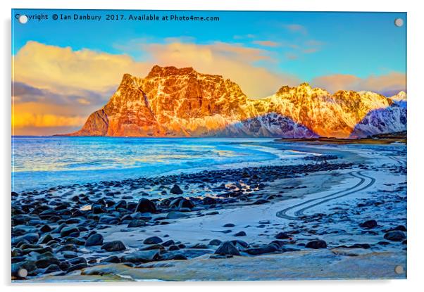 Mountains in Lofoten Acrylic by Ian Danbury