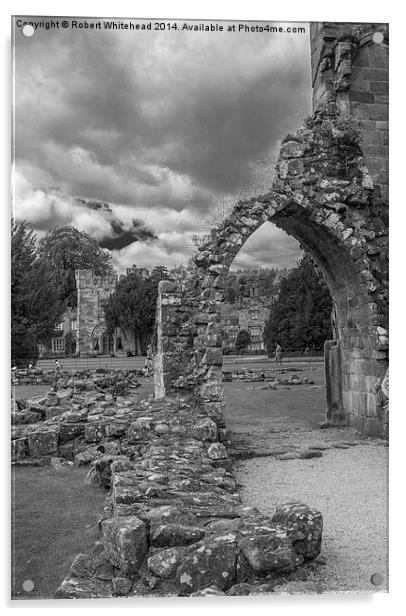 Bolton Abbey arch ruins Acrylic by Robert Whitehead