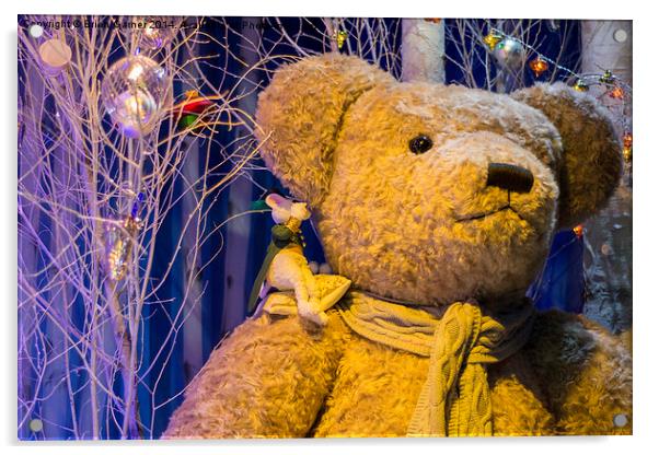  Harrods Teddy Christmas Window Acrylic by Brian Garner