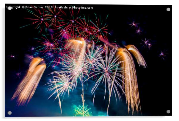 Fireworks! Acrylic by Brian Garner