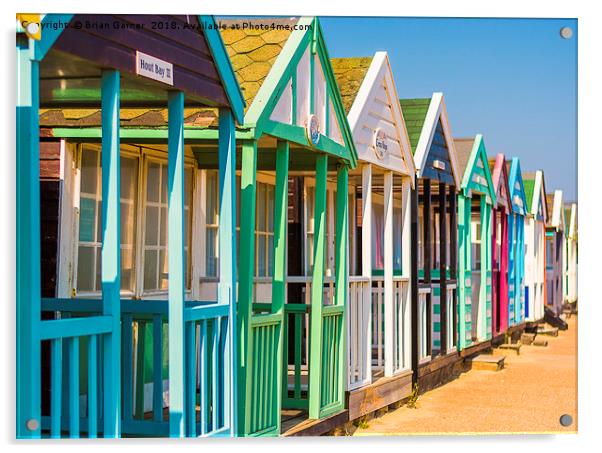 Southwold Beach Huts Acrylic by Brian Garner