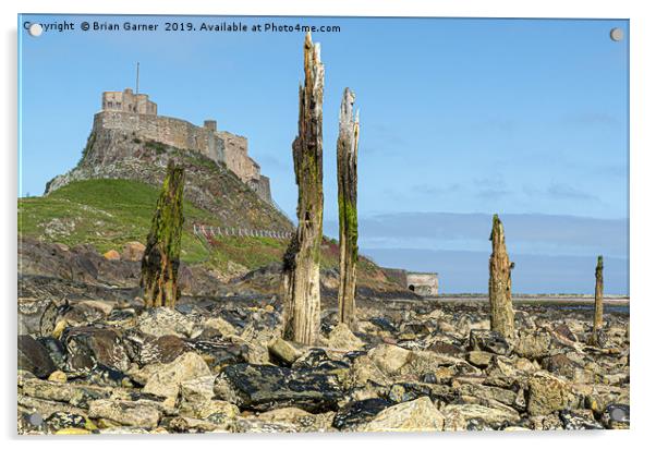 Lindisfarne Castle Acrylic by Brian Garner