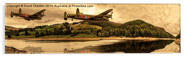   Lancaster Bombers,Reservoir Run Acrylic by David Charlton