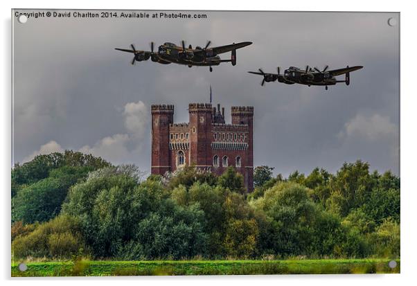  Lancaster Bombers Acrylic by David Charlton