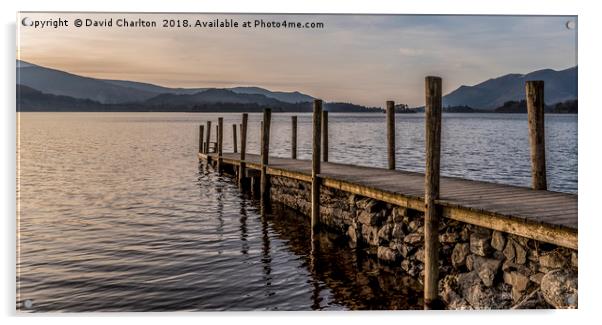 Derwent water Jetty Acrylic by David Charlton