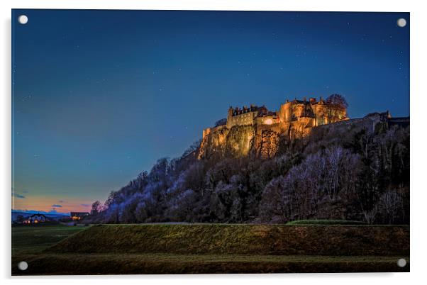  Stirling Castle Scotland at Twilight Acrylic by Mal Bray