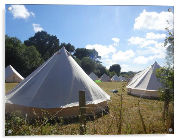 Bell Tents Acrylic by John Bridge