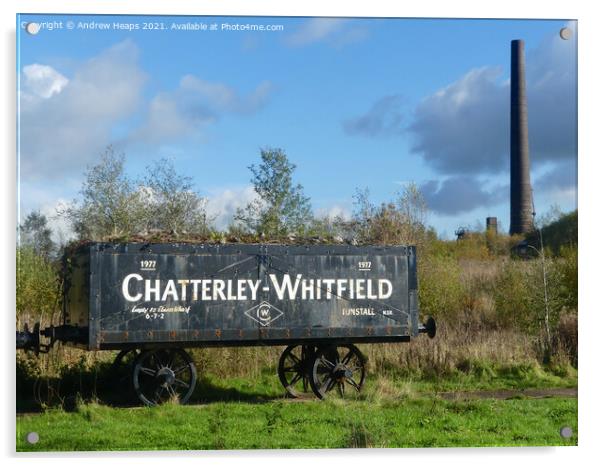 Coal mining rail truck at Chattereley Whitfield Ru Acrylic by Andrew Heaps