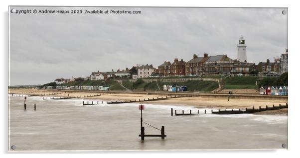 Southwold lighthouse from pier Acrylic by Andrew Heaps