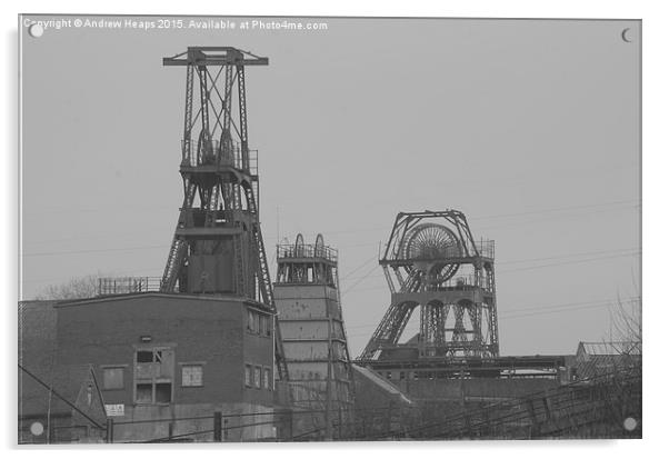  Whitfield Colliery Buildings Relics of Industrial Acrylic by Andrew Heaps
