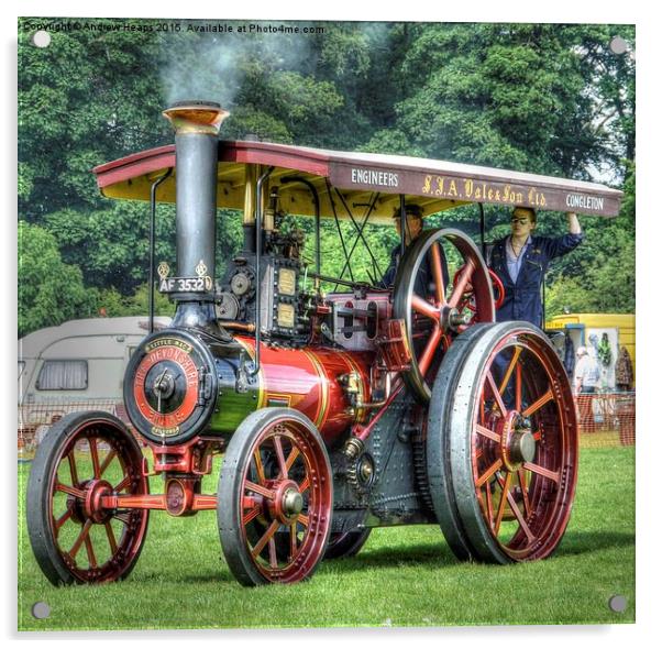 SteamPowered Traction Engine Acrylic by Andrew Heaps